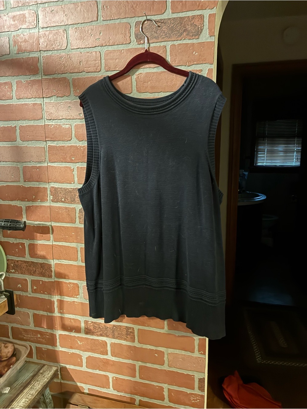 CJ Banks Black Sleeveless Knit Tank